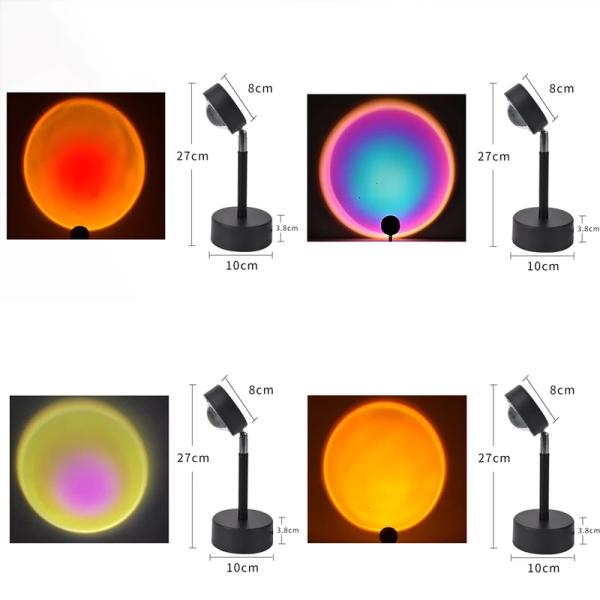 Rainbow Sunset Projector Atmosphere Night Light Coffee Shop Projection Lights Children Bedroom Cute Night sunset project