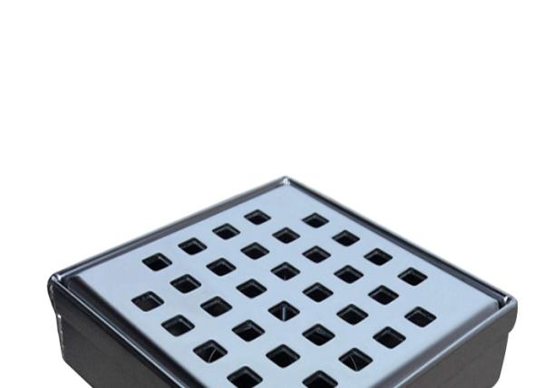 High Ductility Low Profile Shower Drain , Square Floor Drain Grate Strength ≥530 N/Mm