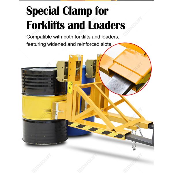 DG500 / DG1000 / DG1500 / DG2000 Heavy-Duty Forklift Mounted Drum Grab