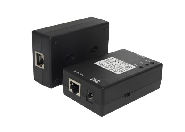 PD24W 24W PoE Splitter with 5V/9V/12V Switchable Output Voltage Gigabit IEEE802.3af/at Compliant