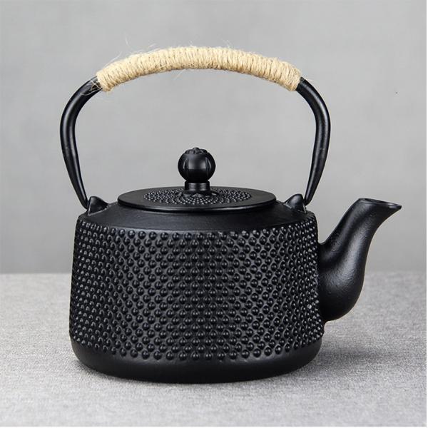 Japanese Cast Iron Tea Coffee Kettle Pot Set Perfect for Home Travel Black Accessories
