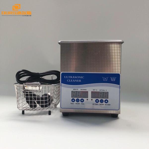 100W Electric Desktop Ultrasonic Jewellery Cleaner , 40KHZ Heated Ultrasonic Parts Cleaner 2L