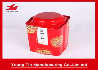 Tinplate Traditional Metal Tea Tin Box Container With Inner Lid And Outer Lid