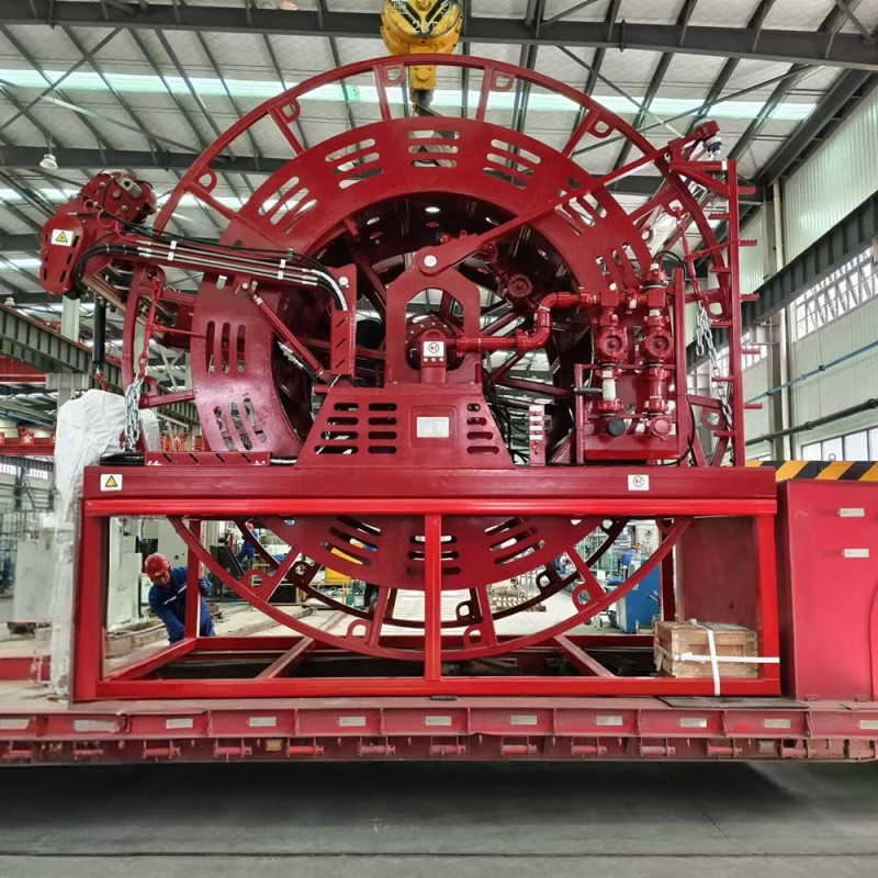 Easy Grip Handle Hydraulic Motor Operated Tubing Reel Effortless Winding Unwinding Operations