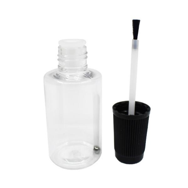 20ml pet plastic bottle with cap and brush steel ball car paint touch up paint bottle