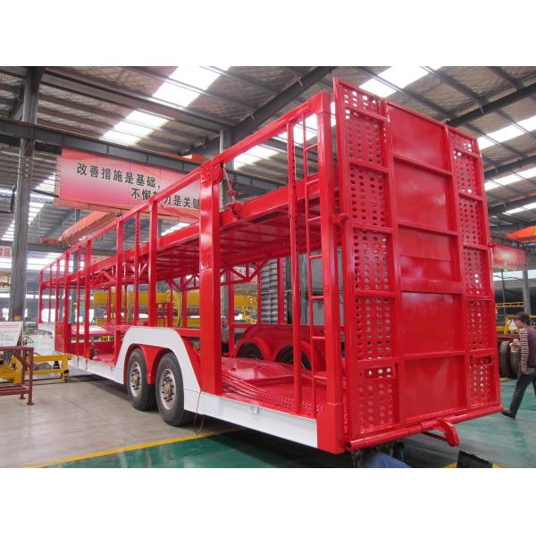 3 оси автотранспортер полуприцеп с стальным материалом и полезной нагрузкой 40000 кг