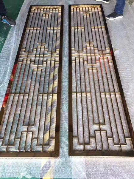 Laser Cut Home Living Furniture Metal Room Divider / Decorative Metal Screen / Restaurant Partition