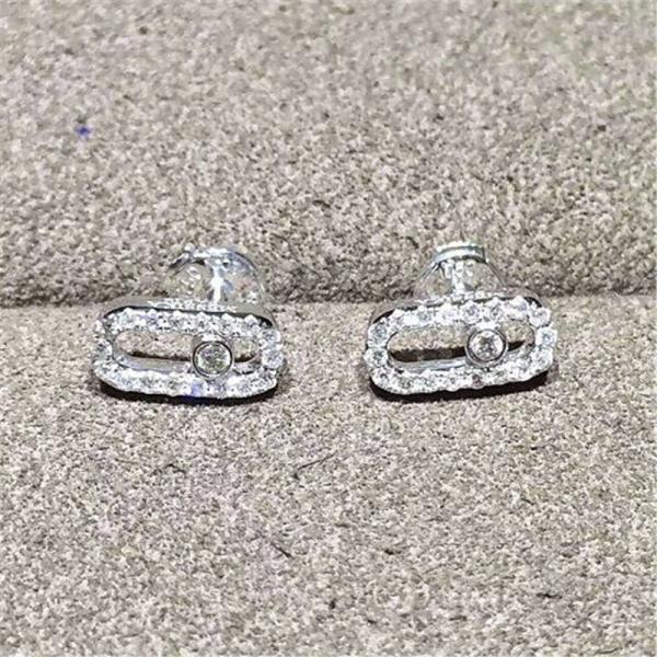 Luxury jewelry Mk With diamond stud earrings 18k white gold yellow gold rose gold diamond Stud earrings