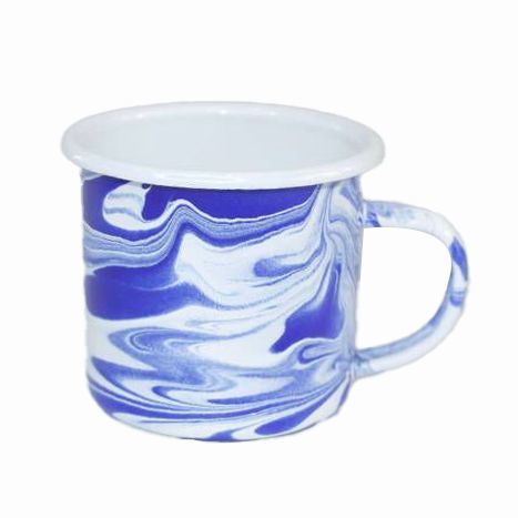 Small Enamel Custom Mugs 350ml 500ml Speckle Coating EU FDA Certified Bottom Logo