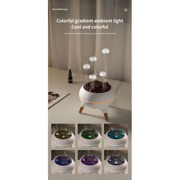 3D Simulated Flame Aromatherapy Diffuser with 250ml Capacity and Ultrasonic Technology