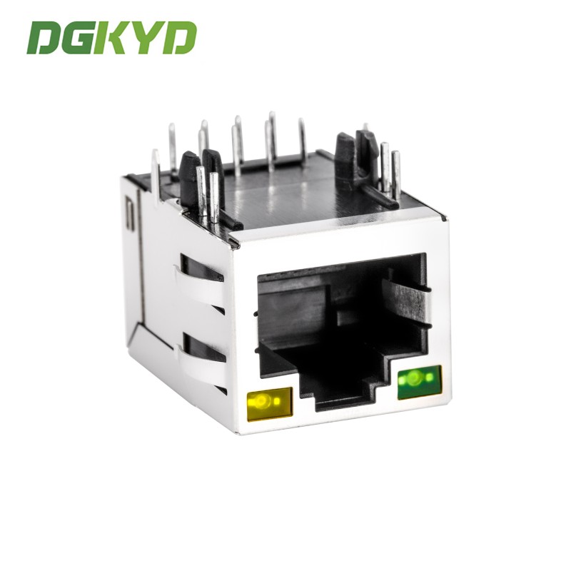10/100 BASE Ethernet RJ45 Modular Jack With Transformer and Through Hole Mount