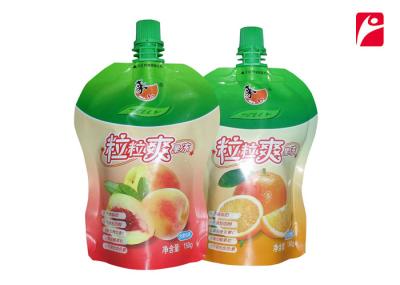 Color Printed Muti - Layer Three Side Seal Pouch With Spout For Jelly Food