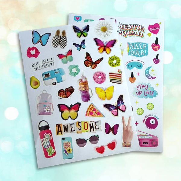 Personalized Printing Kiss Cut Waterproof Pvc Cartoon Stickers On Sheet