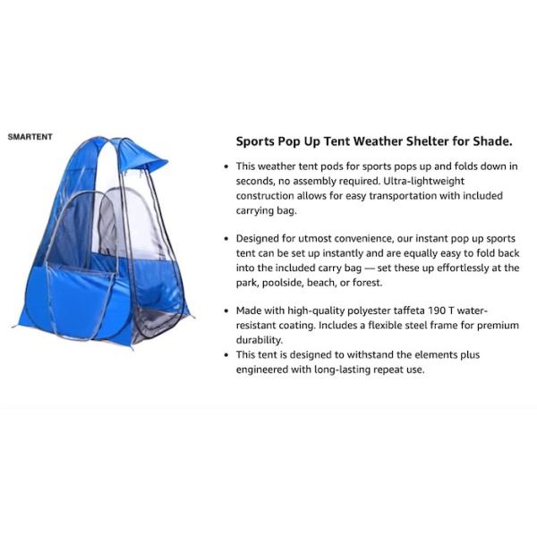 120*120*170CM Lightweight Portable Blue Transprent Waterproof Polyester Pop Up Sports Tents