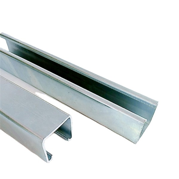 Customized Solid Strut Channel 41×21 Mm Pre Galvanized Steel Mounting Rail