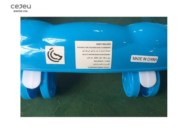 20kg círculo plástico Walker Seat Fabric 8 rodas 59*63*58cm