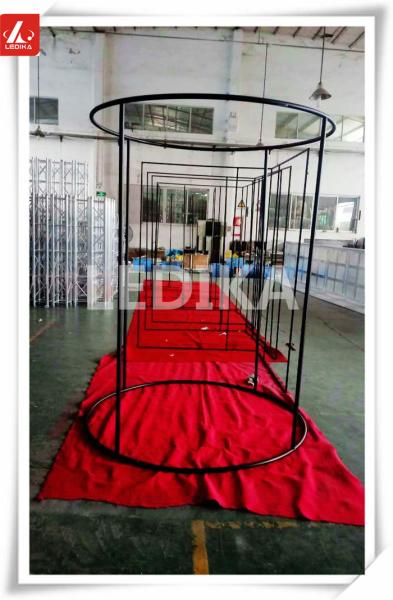 Coal Black Photography Exhibition Aluminum Square Truss For Indoor Events