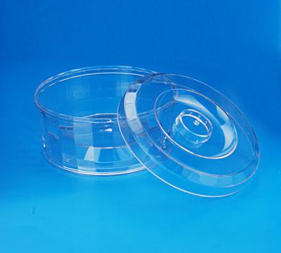Food Grade Transparent Empty Plastic Cans Round Shape Crown Lid Type