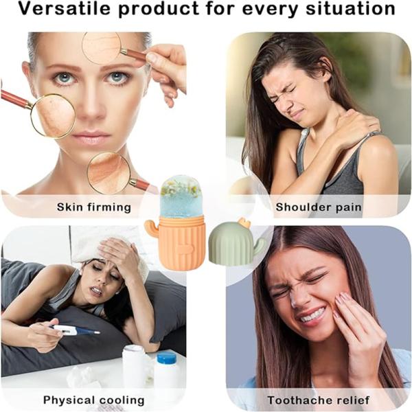 Silicone Facial Ice Roller Cooling Face Roller for Eyes and Neck Customized Color