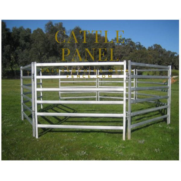 Six Bars Heavy Duty Metal Oval Rail Cattle Yard Panel for Australia