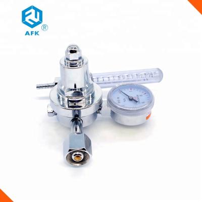 Brass Plated Brass Air Regulator Low Pressure With Argon Flowmeter CE Approved