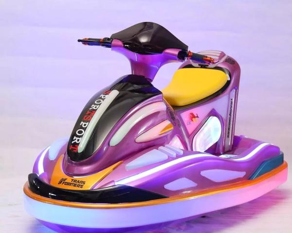 Colorful Plastic Parent Kids Arcade Machine Exciting Moto Ride Boat Bumping Portable