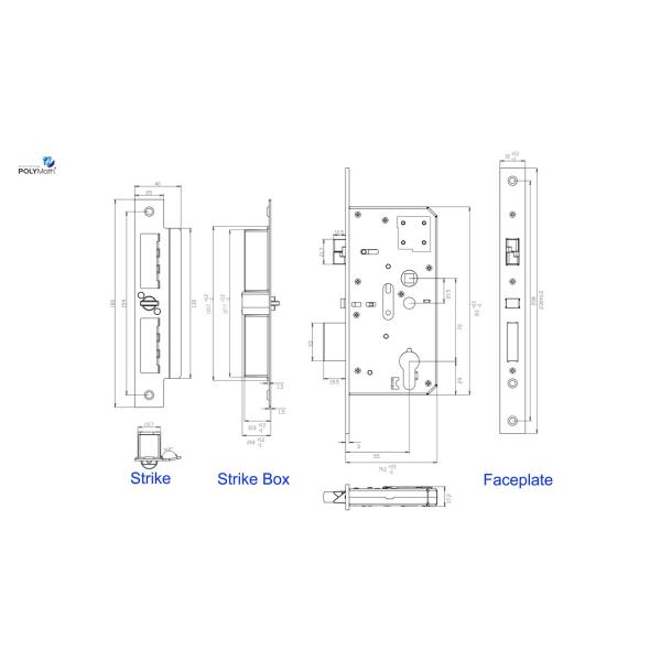 Level Security Electric Lock Polymath Z5572 with CE Certification and Waterproof Design