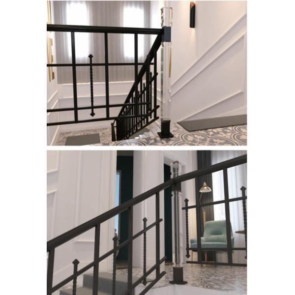 Высококачественная крытая акриловая лестница Решетка Пластиковая лестница Ручка Кристальное стекло Лестничная колонна Прозрачный акриловый балустер