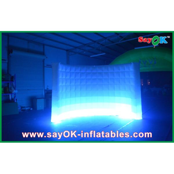 Photo Booth Backdrop Giant Curved Inflatable Photo Booth Wedding Party Decoration Led Inflatable Wall 3x1.5m
