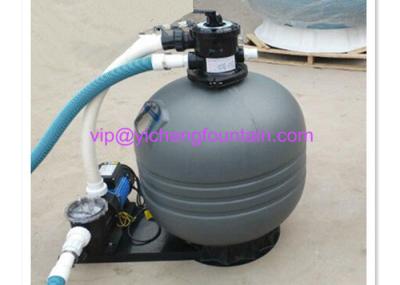 Top Mounted Plastic Swimming Pool Sand Filters For Ponds Filtration Deep Grey Color