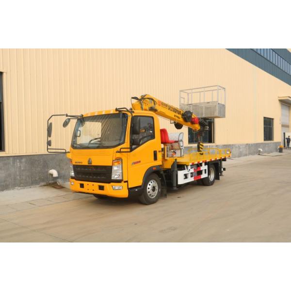 Horsepower 150hp Second-hand Boutique Howo 16m-30m Aerial Work Truck with Truck Crane