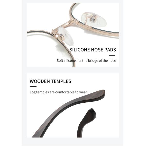 Рамка зрелища Eyeglasses стекел деревянной ноги металла ПК оптически