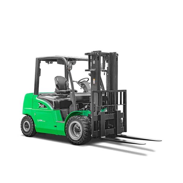 5 Ton Capacity Lithium Ion Battery Forklift Trucks Air / Solid Tire