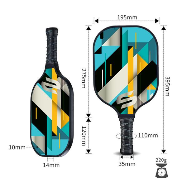 Glass Fiber Indoor Pickleball Paddles 14mm Polypropylene Honeycomb Core Pickleball Racket Set