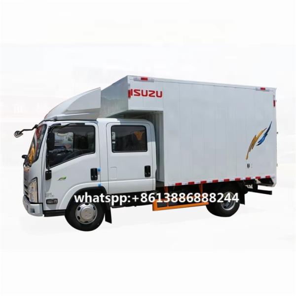 ISUZU Double Row Small Cargo Truck Diesel Cargo Van 5 Speed Transmission