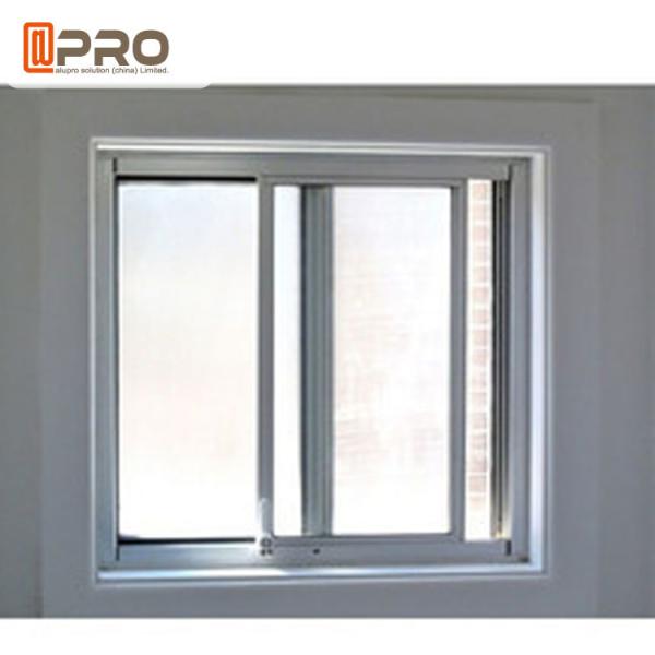 Double - Layer Silent Aluminum Sliding Glass Windows Grey Color Commercial double glass aluminium sliding window
