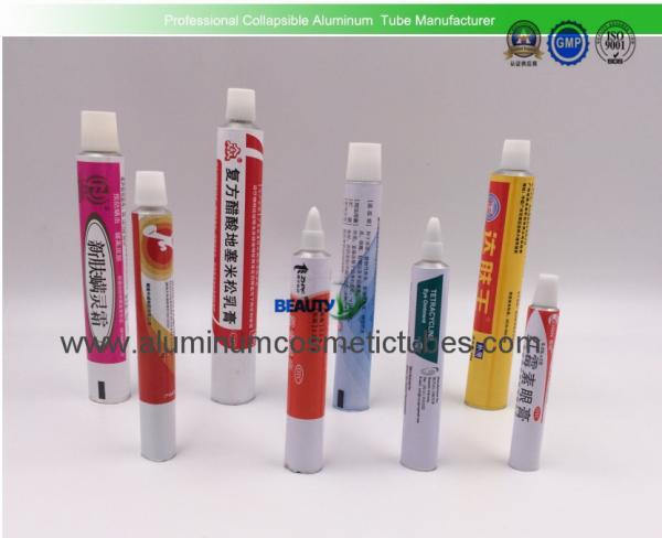 Aluminum Refillable Squeeze Tubes , Lotion Tube Containers Silk Screen Printing