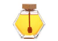Vidro vazio Honey Jars With Dipper Eco do hexágono 240ml 380ml - amigável