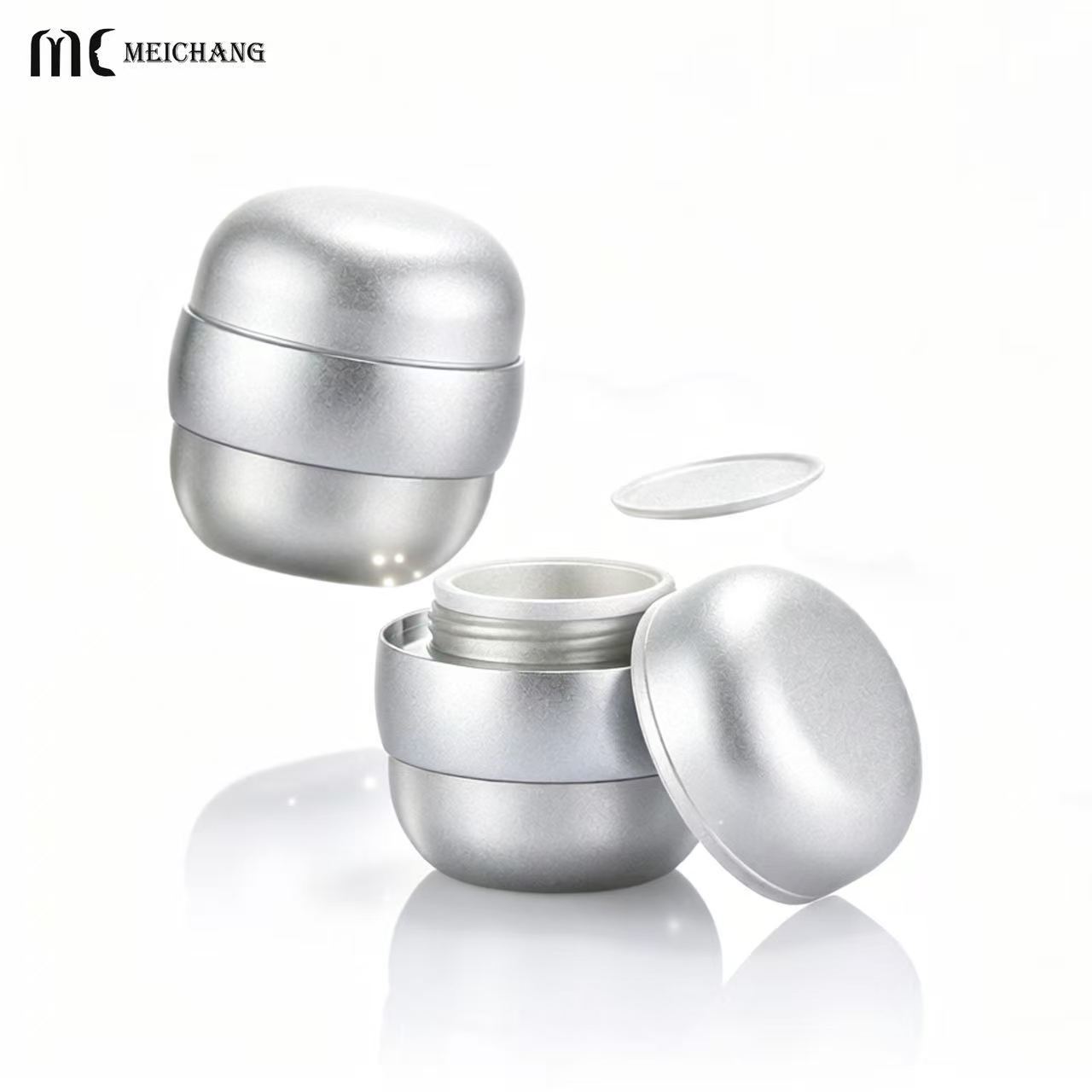 50g Double Wall Ball-Shaped Cosmetic Cream Jar for Premium Skincare Packaging(MC-P-569)
