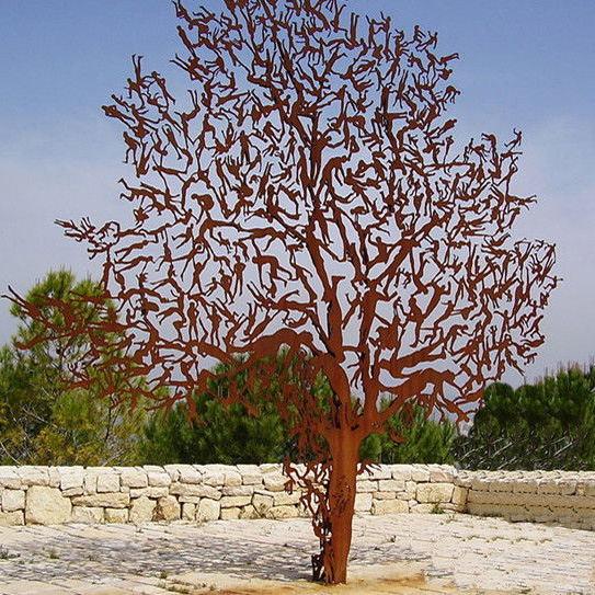 Escultura Humanoid do aço de Art Statue Rusty Outdoor Corten do metal da árvore