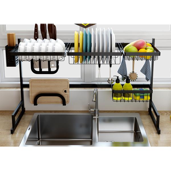L65cm Steel Kitchen Basket Rack