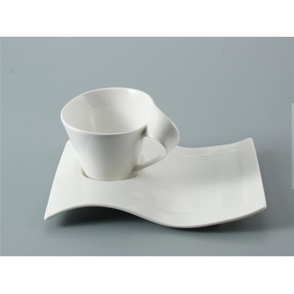 White Porcelain Ceramic Espresso Coffee Set Cup And Saucer