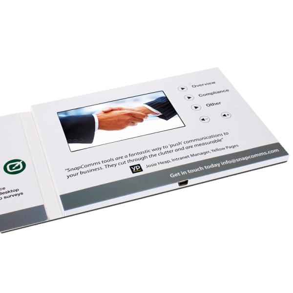 16 9 Ratio LCD Video Brochure Card 128MB-32GB Memory Capacity for Your Product Demonstration
