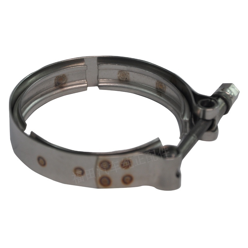 Leaderparts Foton Truck Accessories Adjustable Electroplated Stainless Steel Worm Gear Pipe V-Clamp
