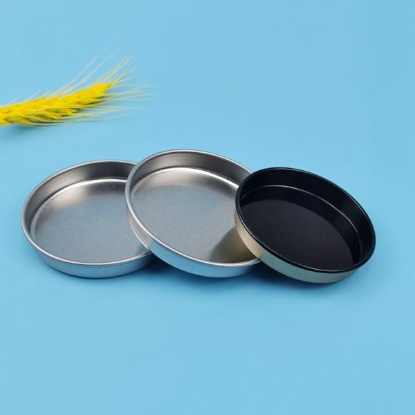 Silver Tinplate Paper Tube Plug Lid With Silk Screen Printing Logo