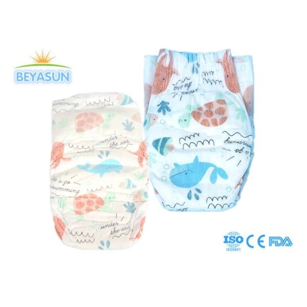 Printed Baby Diapers Non Irritating Care Newborn Delicate Skin Instant Absorption Lock Water Medical Grade Baby Diaper