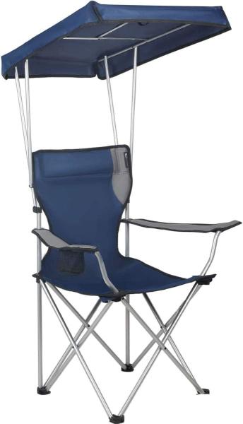 Camping Folding Chair With Umbrella, Recliner Chairs, Beach Chair Adults Camping Chair High Back with Umbrella