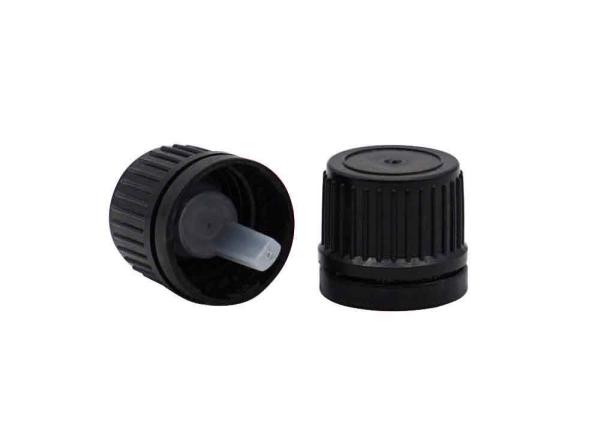 18mm 20mm Black Tamper Evident Plastic Cap Tamper Evident Screw Cap For Bottles