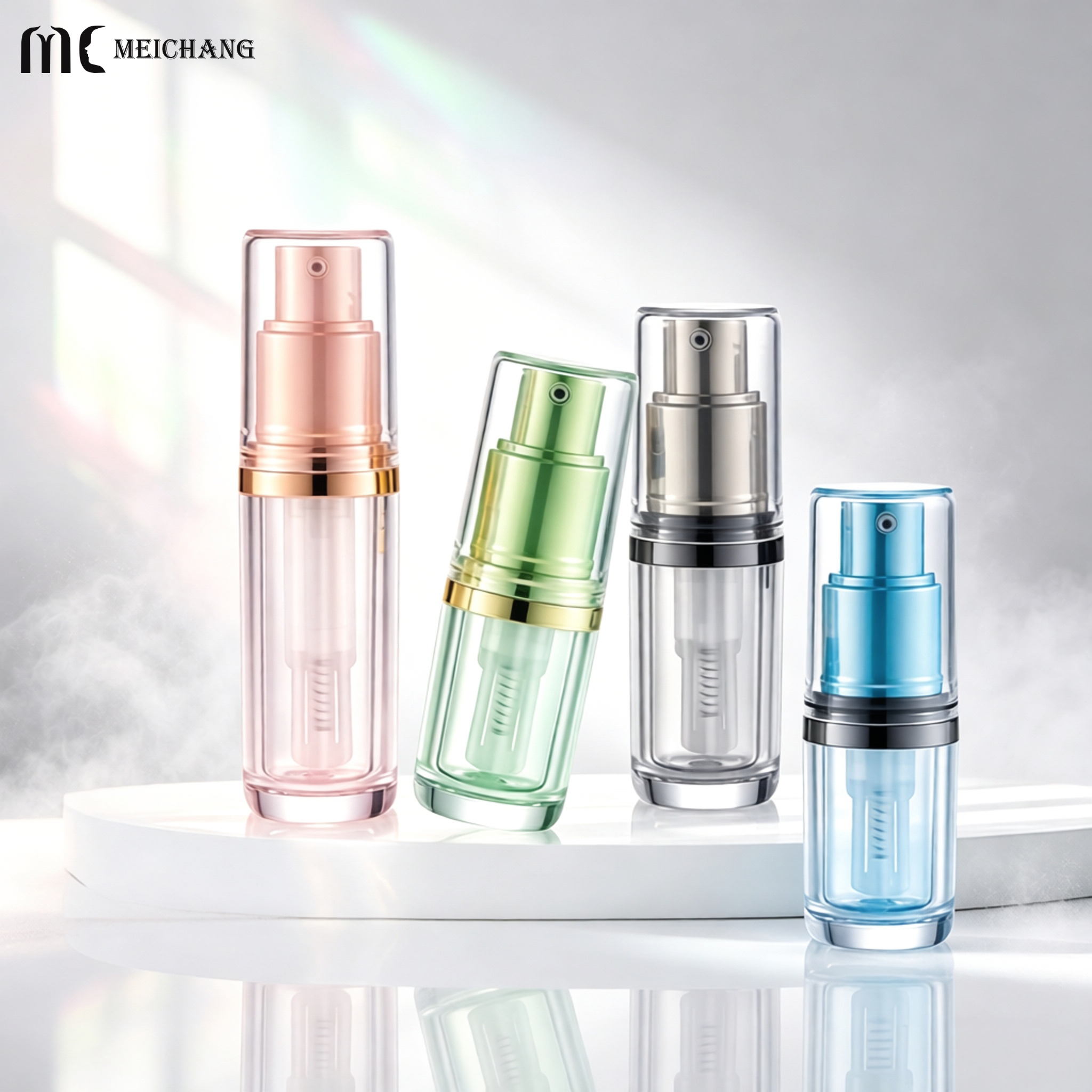 10ml/15ml/20ml Acrylic Dry Powder Spray Bottle with Screw Cap for Cosmetic Packaging (MC-1508)