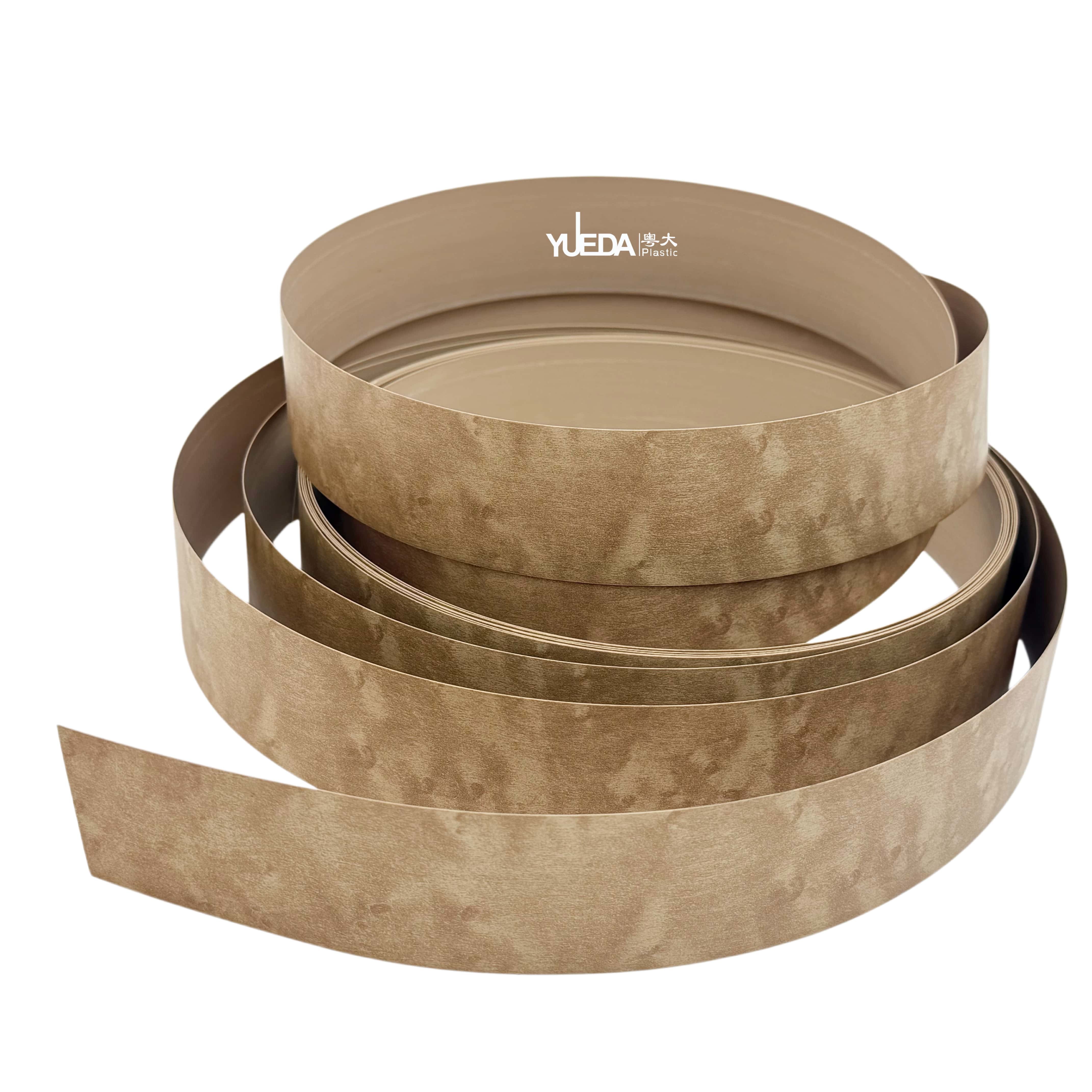 Decorative Wood Grain PVC Edge Banding, Scratch‑Resistant Furniture Edge Trim for Cabinets Wardrobes